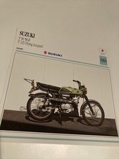 Suzuki T90 Wolf T125 Flying Leopard 1969 carte moto de collection Atlas Japon