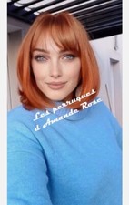 perruque rousse claire  au