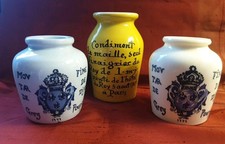 LOT 3 ANCIENS POTS À MOUTARDE