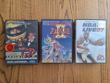 Lot 3 jeux MEGADRIVE (DOUBLE DRAGON, NBA LIVE 97, SUPER MONACO GP II)