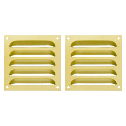 Grille alu 94x3 doré - grille, 3,94x3,94"