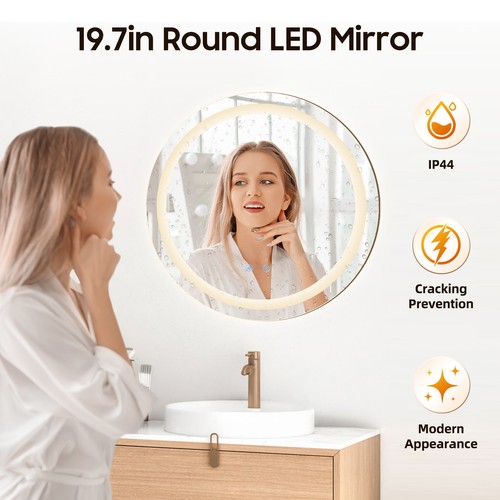 20in round lighted - round, mirror
