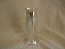 EUROP FELIX,VASE TULAIRE MODERNISTE EN METAL ARGENTE,EPOQUE 20ème.