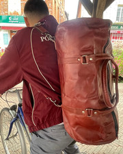 Sac de voyage homme / femme cabine en cuir véritable style vintage – Neuf