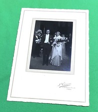 Carte photo Couple sortie de cérémonie de Mariage - L. CORNEAU PARIS