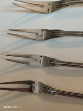 4 Fourchettes à escargots anciennes, en métal argenté