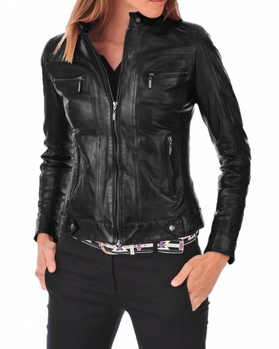 Manteau veste cuir - en,