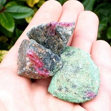 Zoïsite à Rubis brute - Lot de 3 - Tanzanie