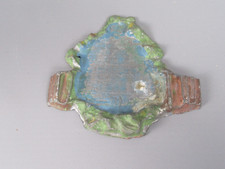 B932 Vintage Jouet Ancien Plat D'Etain Décor Lac Forêt Escaliers Made in France