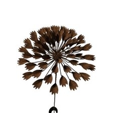 fleur  en fer forgé sur tige  / décoration de jardin 