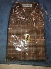 Ancienne Chemise Vintage Ear Paris Made In France Sterlana Marron Carreau 4