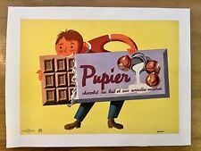 Affiche ancienne originale  « CHOCOLAT PUPIER » - ROHONYI - années 50