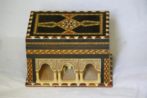 Coffret marqueterie bois - , nacre