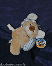 Peluche Doudou Souris Ours Dormeur NICKY TOY Coussin Ronflements 20 Cm Etat NEUF