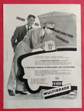 PUB PRESSE Automobile Huile X-100 Multigrade de SHELL & Eau LA VITTELLOISE I1959
