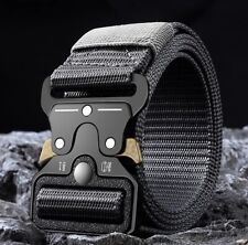 Ceinture Tactique, chasse, pêche et nature - Gris/boucle doré - Livraison grat.