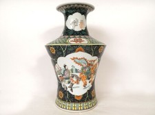 Vase chinois porcelaine personnages chevaux Général fleurs Chine début XXè