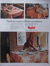 PUBLICITÉ NYDEL DES NAPPES RAFFINÉES ET PRATIQUES 250 MODELES COTON 