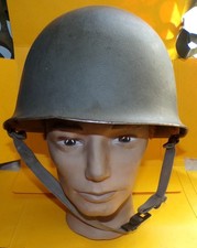 CASQUE MILITAIRE LOURD MODELE 1951  DE L'ARMEE FRANCAISE , FABRICATION FRANCAISE