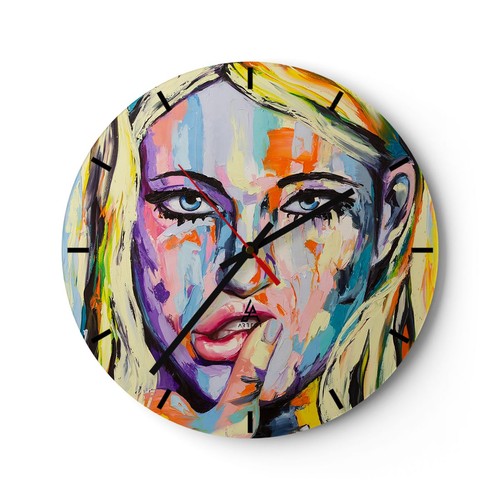 Horloge murale verre - horloge, en