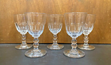 Magnifique Lot De 5 Verres Cristal Baccarat Modèle Clermont Côtes Plate
