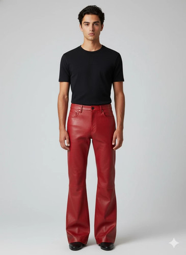 Pantalon cuir premium rouge - pantalon,