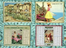 4 Calendriers Almanachs des PTT 1962 1963 1964 1965