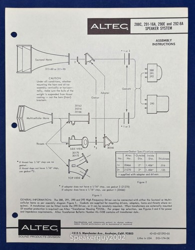 Vintage altec lansing assembly - altec,