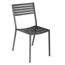 Chaise Signé Empilable En Acier Verni Fer Antique Emu Jardin Extérieur