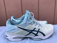 Asics Gel Solution Speed 3 Womens US 9.5 Running White Blue Steel E650N 0161 A3
