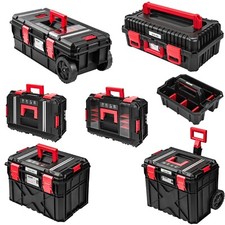 Boîte à outils Plastique noir porte-outils avec poignée et attaches Malette