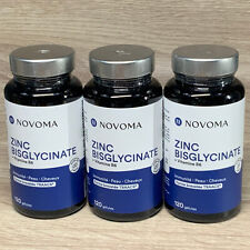 NOVOMA Zinc Bisglycinate système immunitaire Lot 3 X 120 Gélules – 11/27