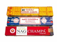 Lot de 3 boites d'encens Nag Champa de 3 grandes marques Indienne - A découvrir