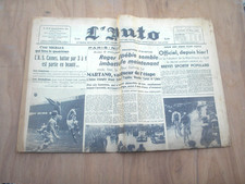 l' auto 12/03/1937  football SOCHAUX CANNES cyclisme ROGER LAPEBIE PARIS NICE