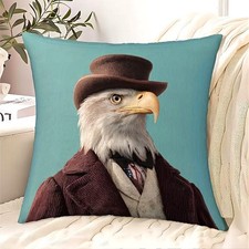 Housse de coussin Aigle en costume ancien 45 cm Oiseau Rapace