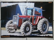 POSTER AGRICOLE & TRACTEUR MASSEY FERGUSON MF 595 / FORD TW35 & 42 x 30 cm