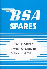 BSA A10 A7 Rechange Pièces Livre 1954-57 Shooting Star R Fusée Bras Oscillant