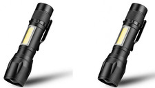 EN PROMO LOT DE 2 LAMPES TORCHES RECHARGEABLES avec CABLE USB.