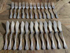 Christofle Rubans croisés, couverts à poisson 24 pièces