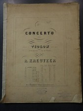 R. KREUTZER 19e concerto pour violon partition ancienne musique partition sheet