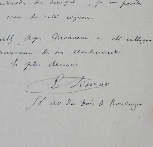 Rare lettre arachnologue - lettre, de