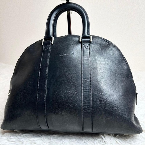 Agnes leather handbag black - handbag,