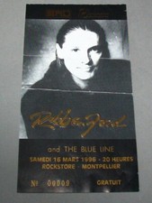 ROBBEN FORD and The BLUE LINE.  USED TICKET CONCERT 16 Mars 1996 MONTPELLIER