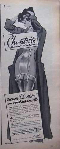 Publicité 1955 chantelle - publicitÉ,