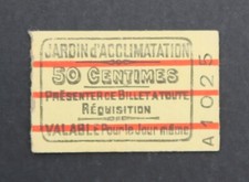 Ticket d'entrée 50 centimes