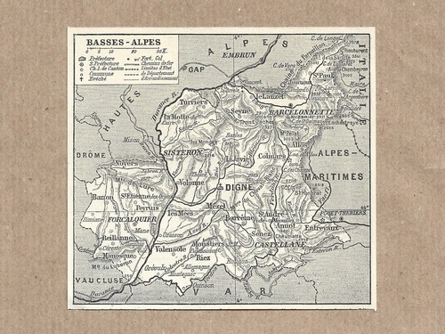 Carte ancienne basses alpes - carte, basses-alpes