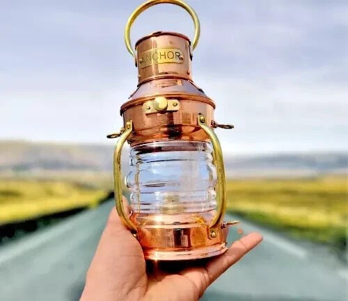 Lampe pétrole cuivre - lampe,