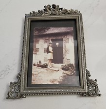 GRAND CADRE PHOTO ANCIEN BRONZE  ARGENTÉ STYLE LOUIS XVI FIN 19ÈME  H. GOGNARD