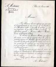 PARIS (XI° / X°) MACHINES-OUTILS "Auguste METIVIER Mécanicien" Lettre en 1883