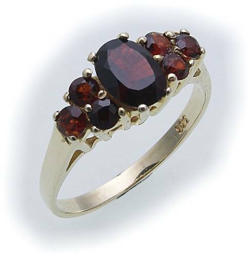 Bague femme avec grenat or - grenat,